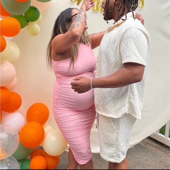 Pink Ruched Dress - Picture 3 of 3